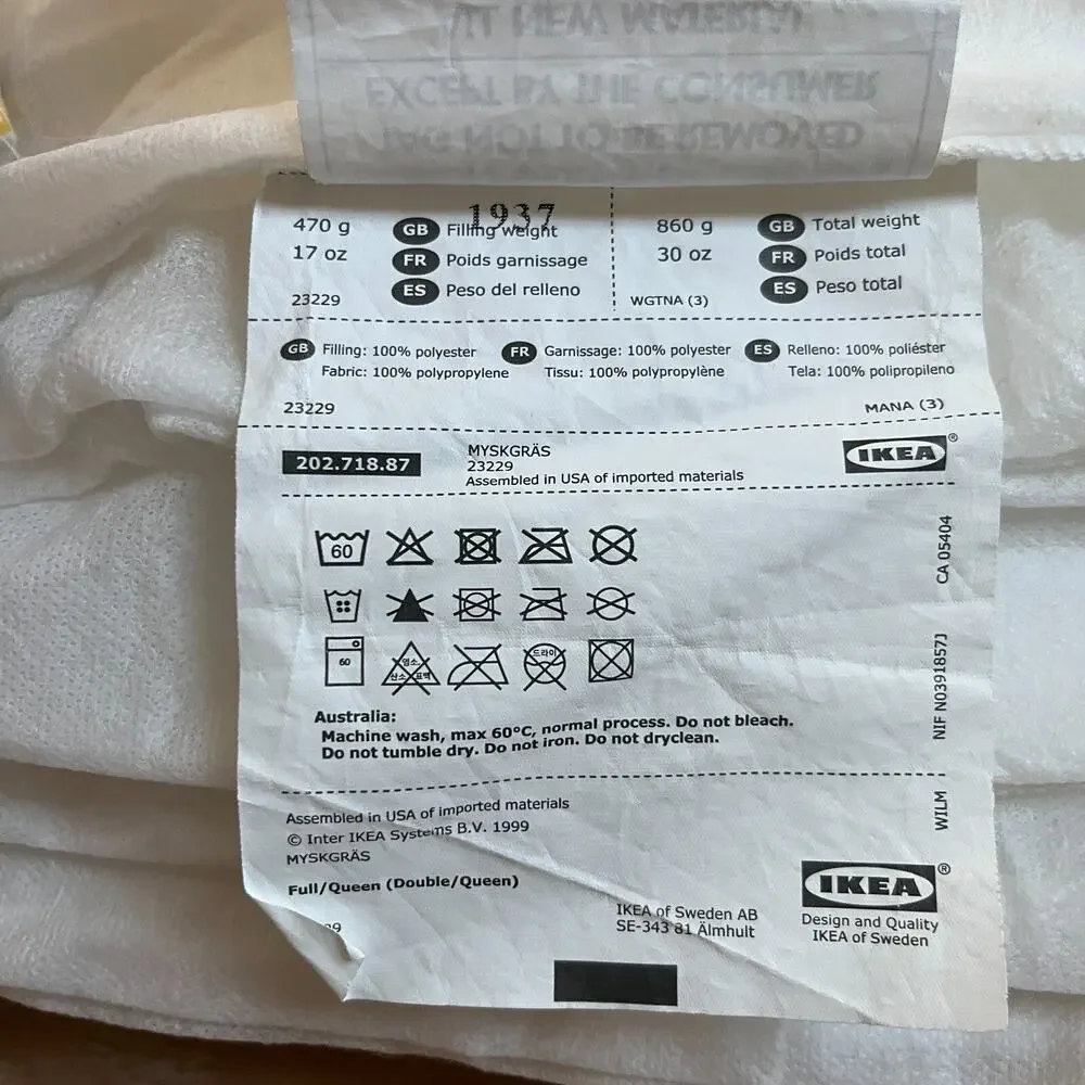 Ikea LATTJO Forrest Animals Duvet Cover 2 Pillowcases & Duvet Insert Full/Queen